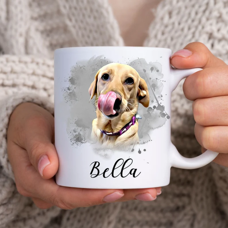 Custom Pet Digital Portrait Coffee Mug