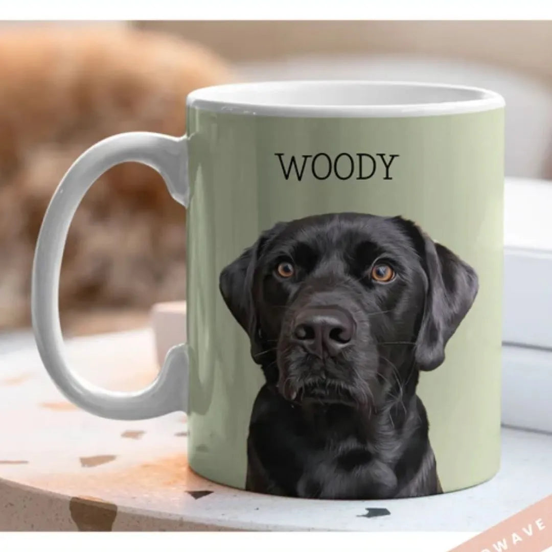 Custom Pet Mug Using Pet Photo + Name