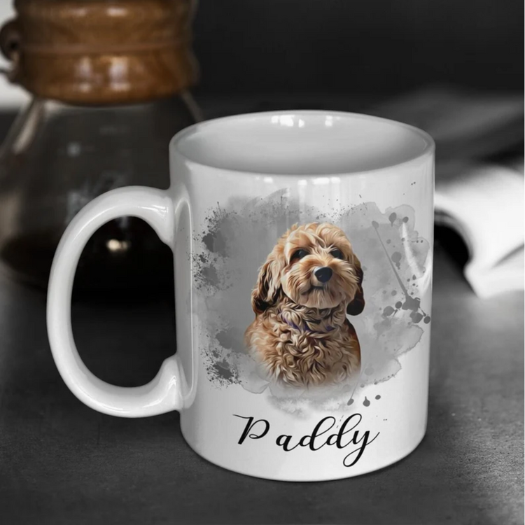 Custom Pet Digital Portrait Coffee Mug