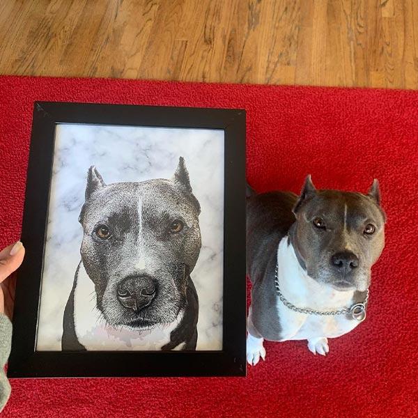 Custom Pet Art Framed Print